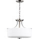 Canfield 3 Light 16 inch Brushed Nickel Semi-Flush Mount Ceiling Light