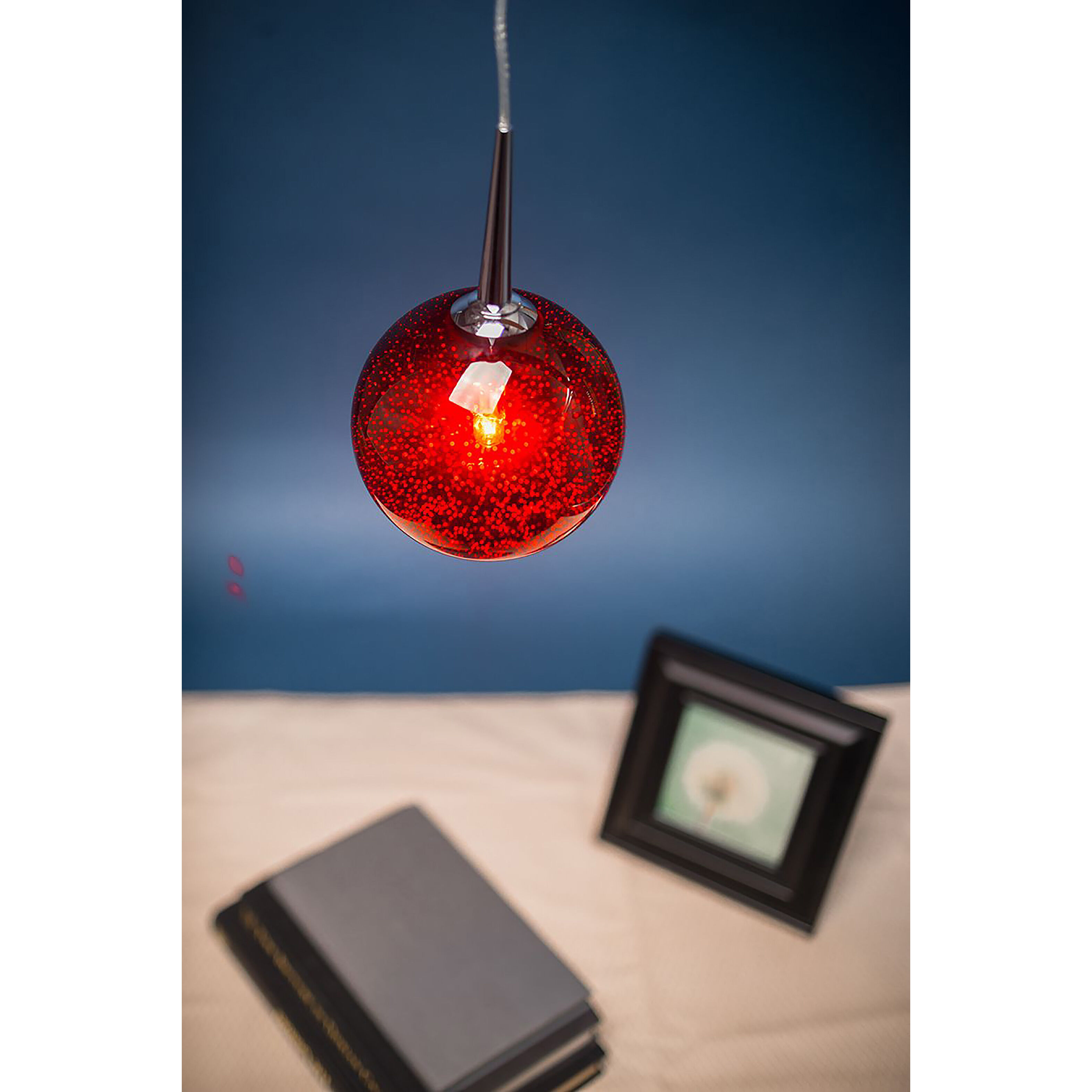 Bobo 1 Light 4 inch Chrome Pendant Ceiling Light in Clear Glass