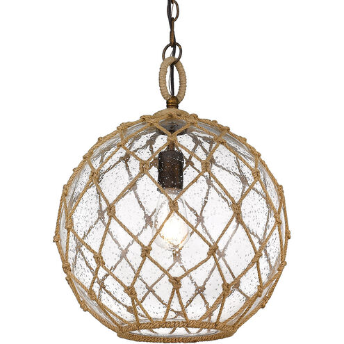 Haddoc 1 Light 14 inch Burnished Chestnut Pendant Ceiling Light, Medium