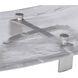 Mika Clear Art Glass and Brushed Nickel Tray