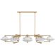 Towne 8 Light 56 inch Clear Seedy Linear Chandelier Ceiling Light