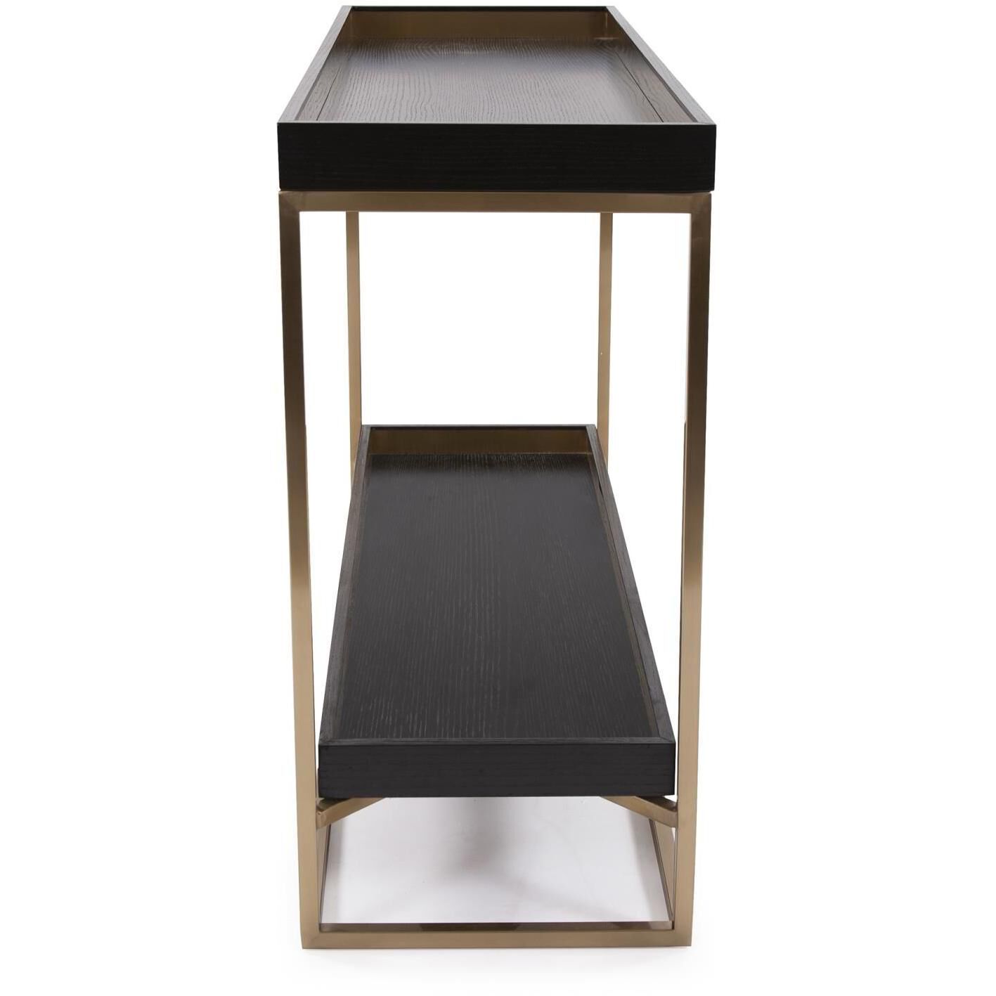 Vassio 50 inch Black/Gold Console Table
