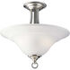Nerissa 2 Light 16 inch Brushed Nickel Semi-Flush Mount Ceiling Light