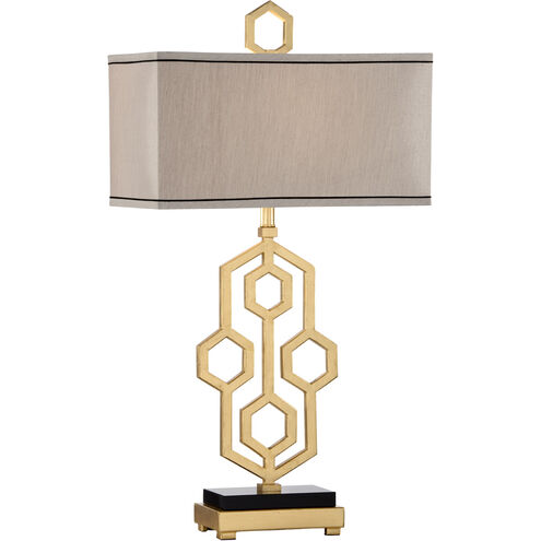 Wildwood 32 inch 60 watt Gold Leaf Table Lamp Portable Light