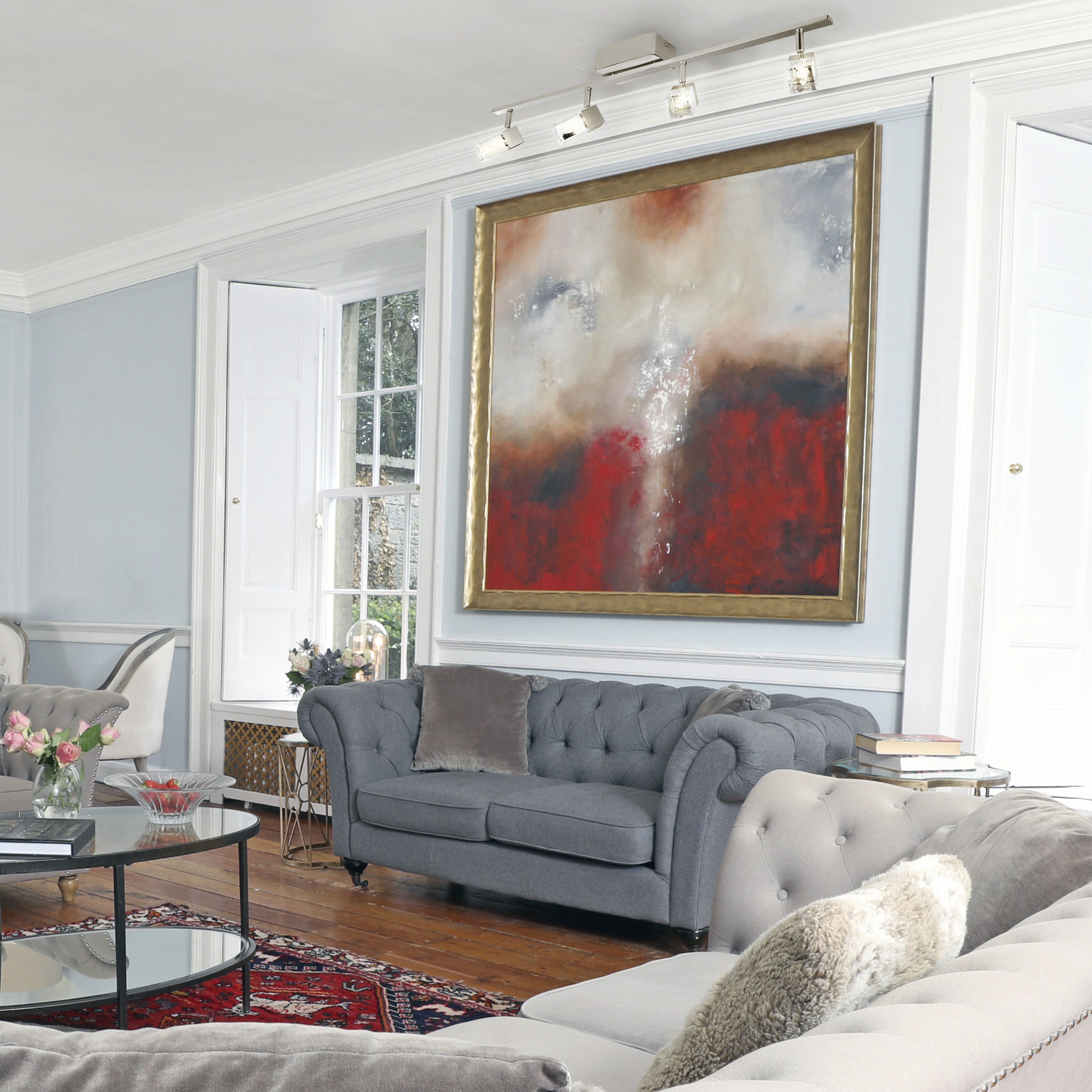 Cantil 4 Light 120 Matte Nickel Track Light Ceiling Light