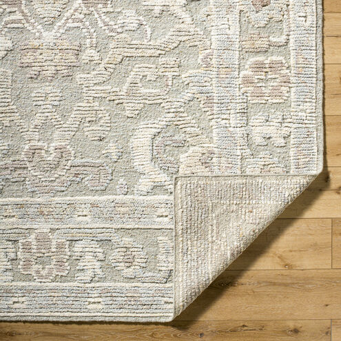Leros 108 X 72 inch Ash / Light Silver / Pearl / Sterling Grey Handmade Rug in 6 x 9