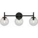 Auresa 3 Light 26 inch Coal Bath Vanity Wall Light