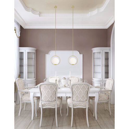 Celeste LED 14 inch Medallion Gold Down Mini Pendant Ceiling Light