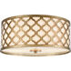 Arabesque 2 Light 15 inch Bronzed Gold Flush Mount Ceiling Light
