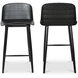 Looey 34 inch Black Counter Stool