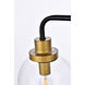Hanson 4 Light 38 inch Black and Brass Bath Sconce Wall Light