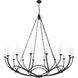 Arabella 16 Light 55 inch Matte Black Chandelier Ceiling Light