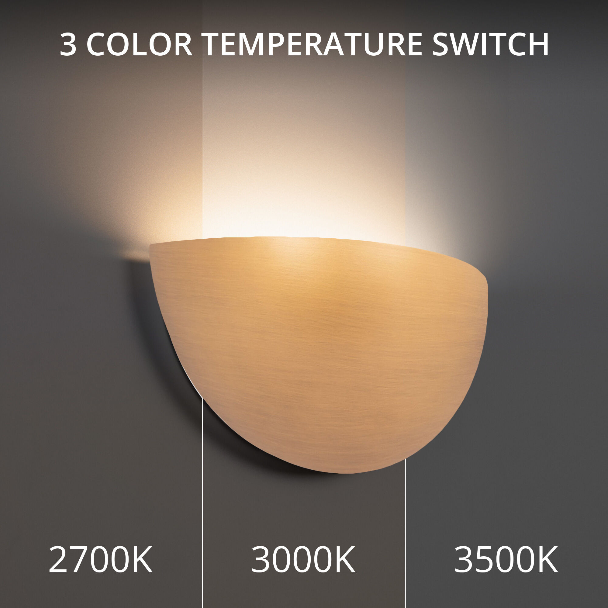 Collette Wall Sconce Wall Light in 2700K, Aged Brass, dweLED