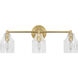 Alexa Hampton Augusta 3 Light 22 inch Gild Bath Vanity Wall Light