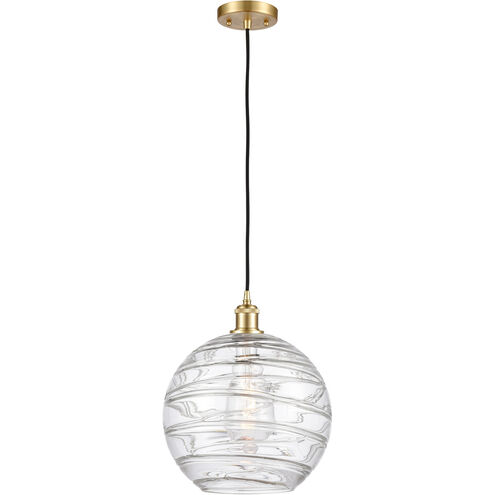 Ballston X-Large Deco Swirl 1 Light 12 inch Satin Gold Mini Pendant Ceiling Light, Ballston