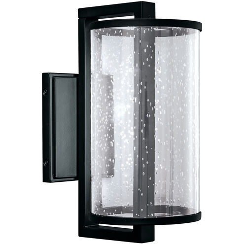 Candela LED 13 inch Matte Black with Clear Outdoor Wall Sconce