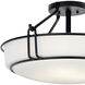 Alkire 4 Light 22 inch Black Semi Flush Mount Ceiling Light 