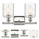 Ballston Cobbleskill LED 16 inch Polished Nickel Bath Vanity Light Wall Light in Deco Swirl Glass