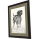 Canine Gaze / Canine Watch Black and Beige and Neutral Framed Art
