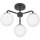 Julep LED 20 inch Black Foyer Light Ceiling Light, Semi-Flush Mount