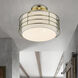 Blanchard 1 Light 12 inch Antique Brass Semi Flush Mount Ceiling Light, Medium