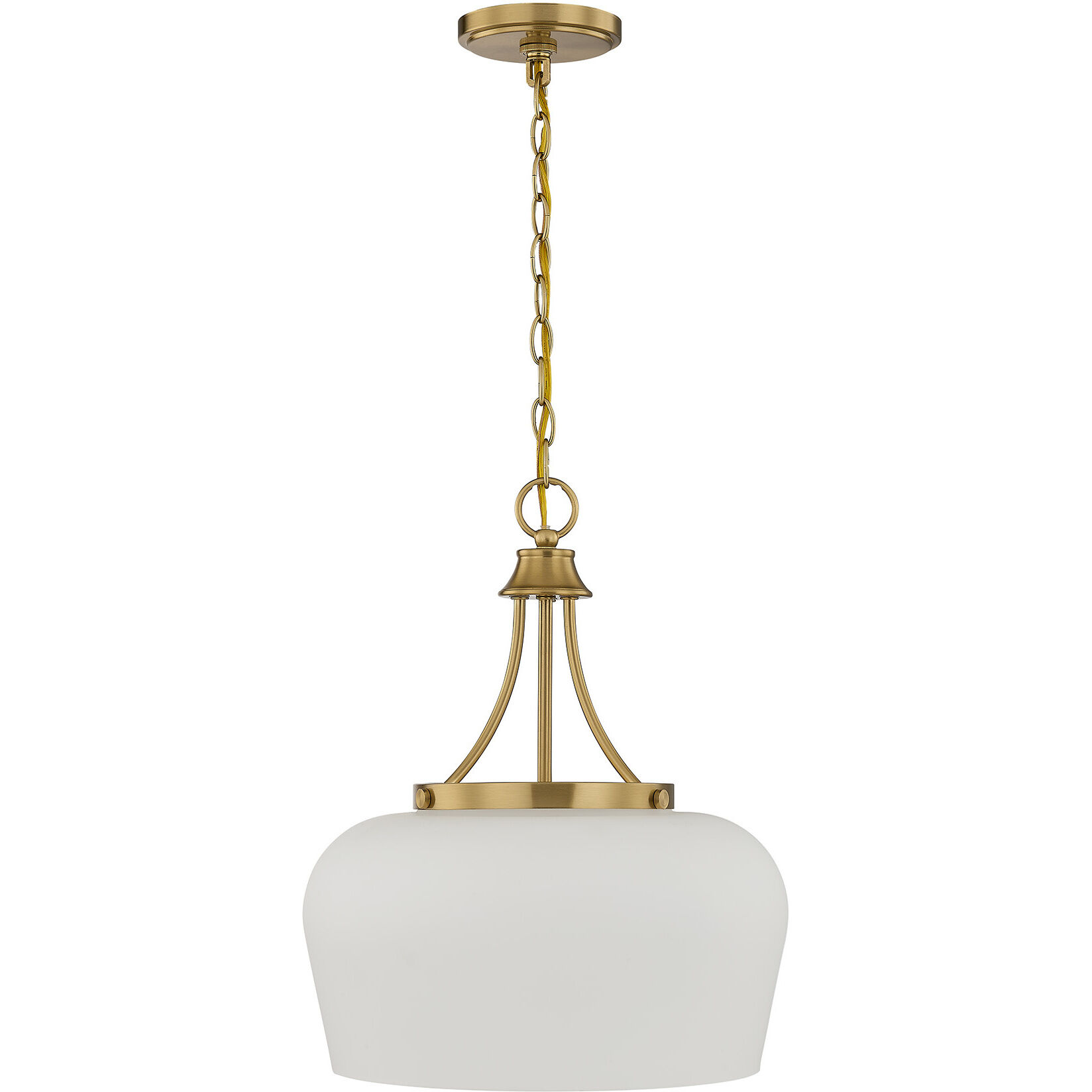 Octave 3 Light 15 inch Warm Brass Pendant Ceiling Light, Essentials