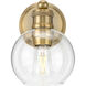 Hansford 1 Light 7 inch Vintage Brass Bath Vanity Wall Light