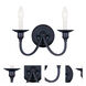 Cranford 2 Light 13 inch Olde Bronze Wall Sconce Wall Light