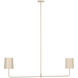Barbara Barry Go Lightly LED 54 inch China White Linear Chandelier Ceiling Light