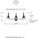 Elijah 3 Light 29.75 inch Matte Black Vanity Light Wall Light