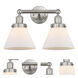 Cone 2 Light 15.5 inch Brushed Satin Nickel Bath Vanity Light Wall Light