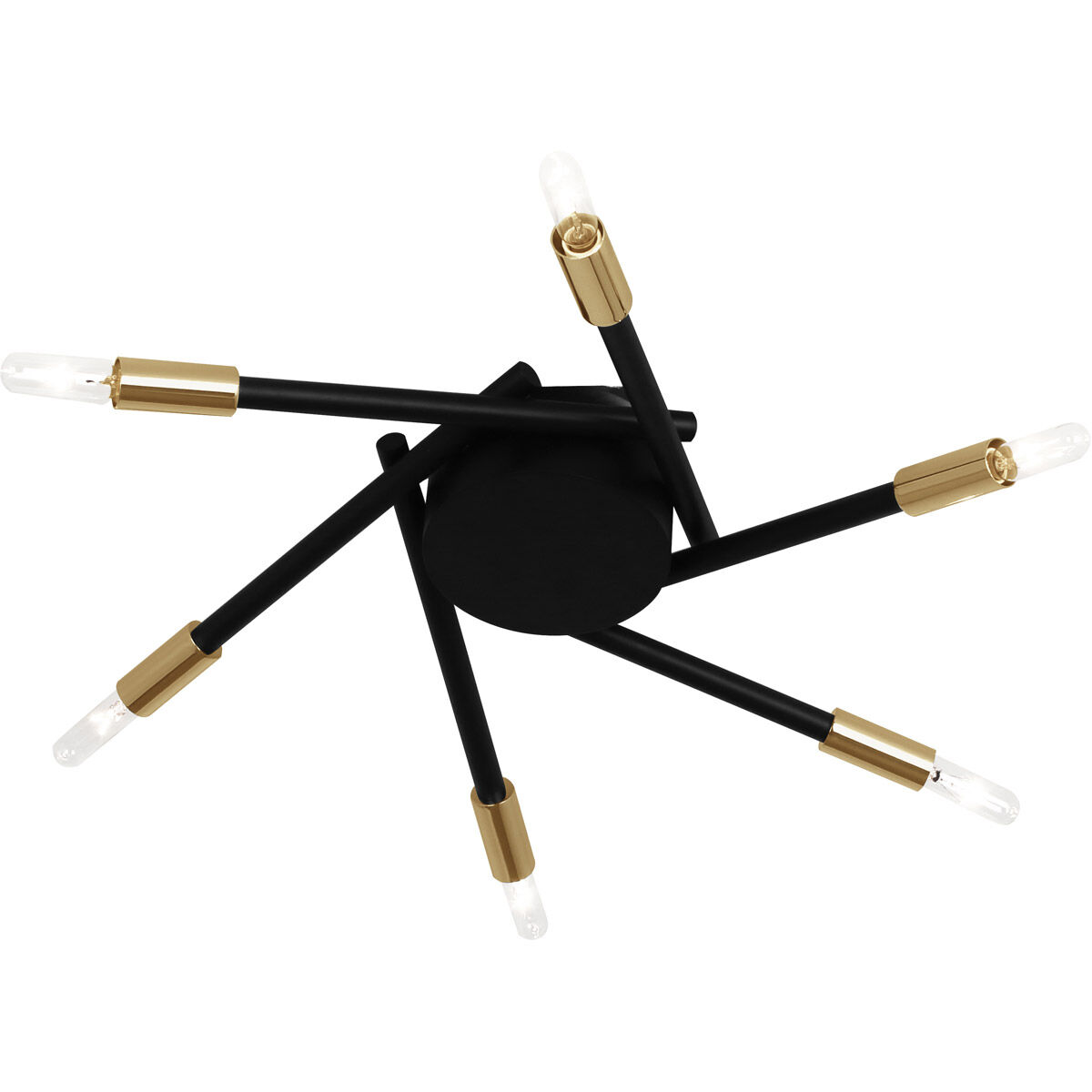 Thatcher 6 Light 19 inch Modern Brass Flushmount Ceiling Light