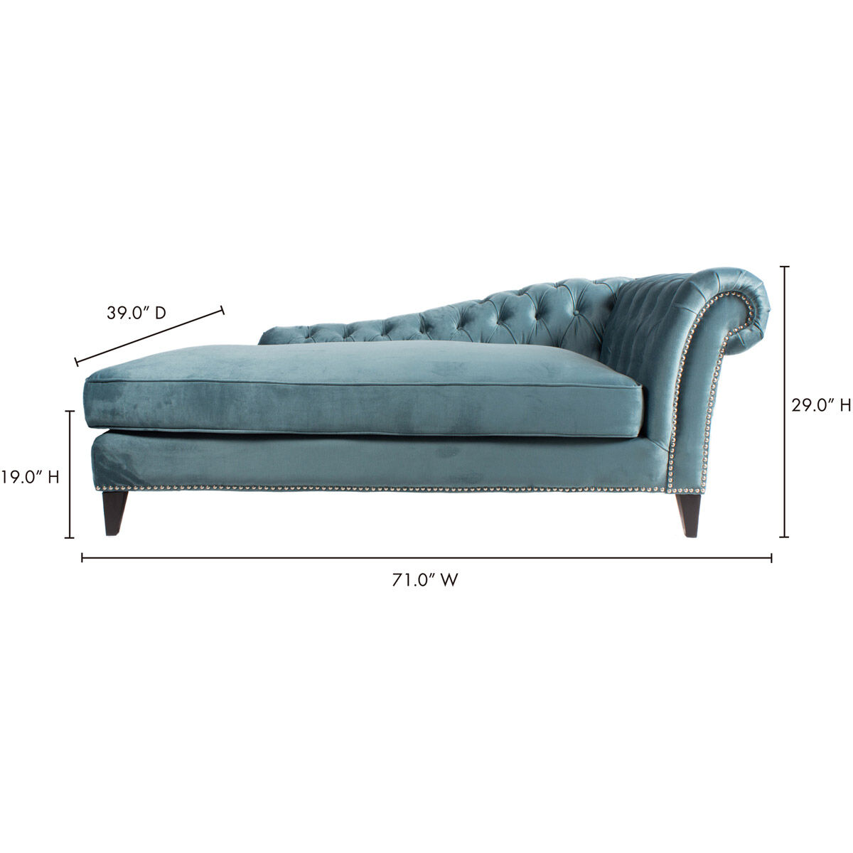 Bibiano Blue Chaise