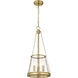 Prescott 3 Light 12 inch Rubbed Brass Pendant Ceiling Light in Rubbed Bronze
