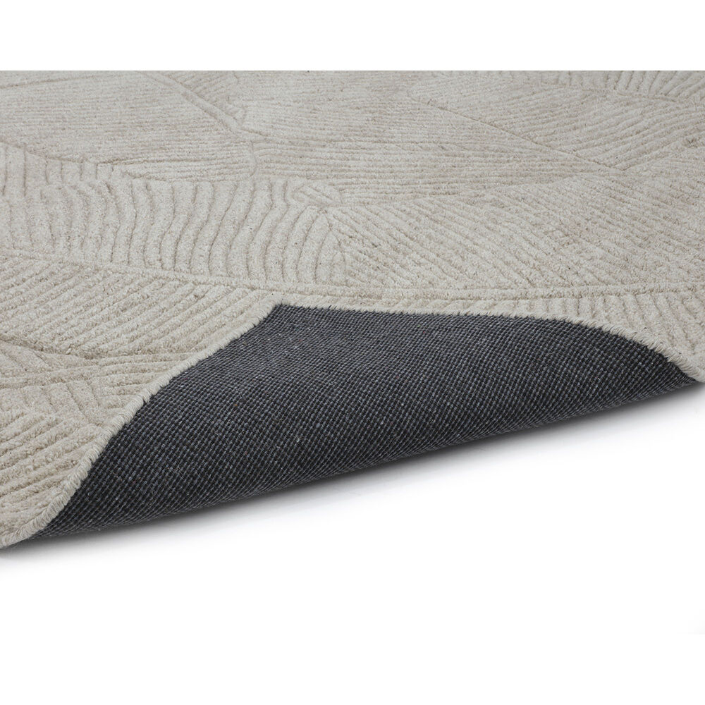 Calathea 120 X 96 inch Oatmeal Indoor Hand-Tufted Rug, Hand-Tufted
