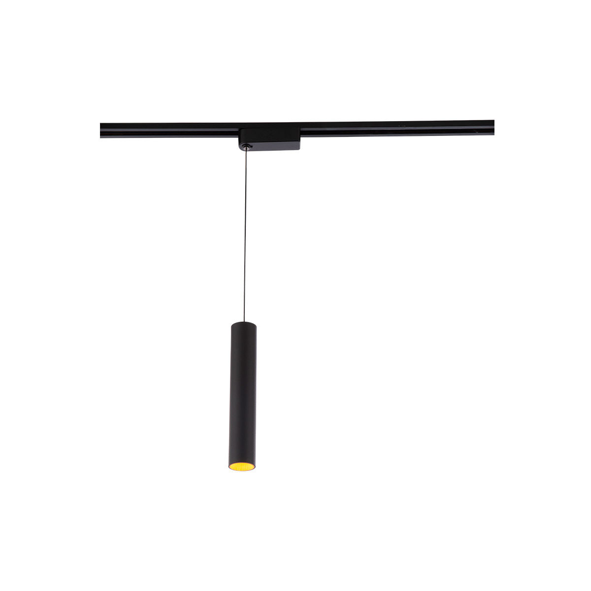 Silo Pendants 1 Light 120 Black/Black Track Head Ceiling Light in 3500K