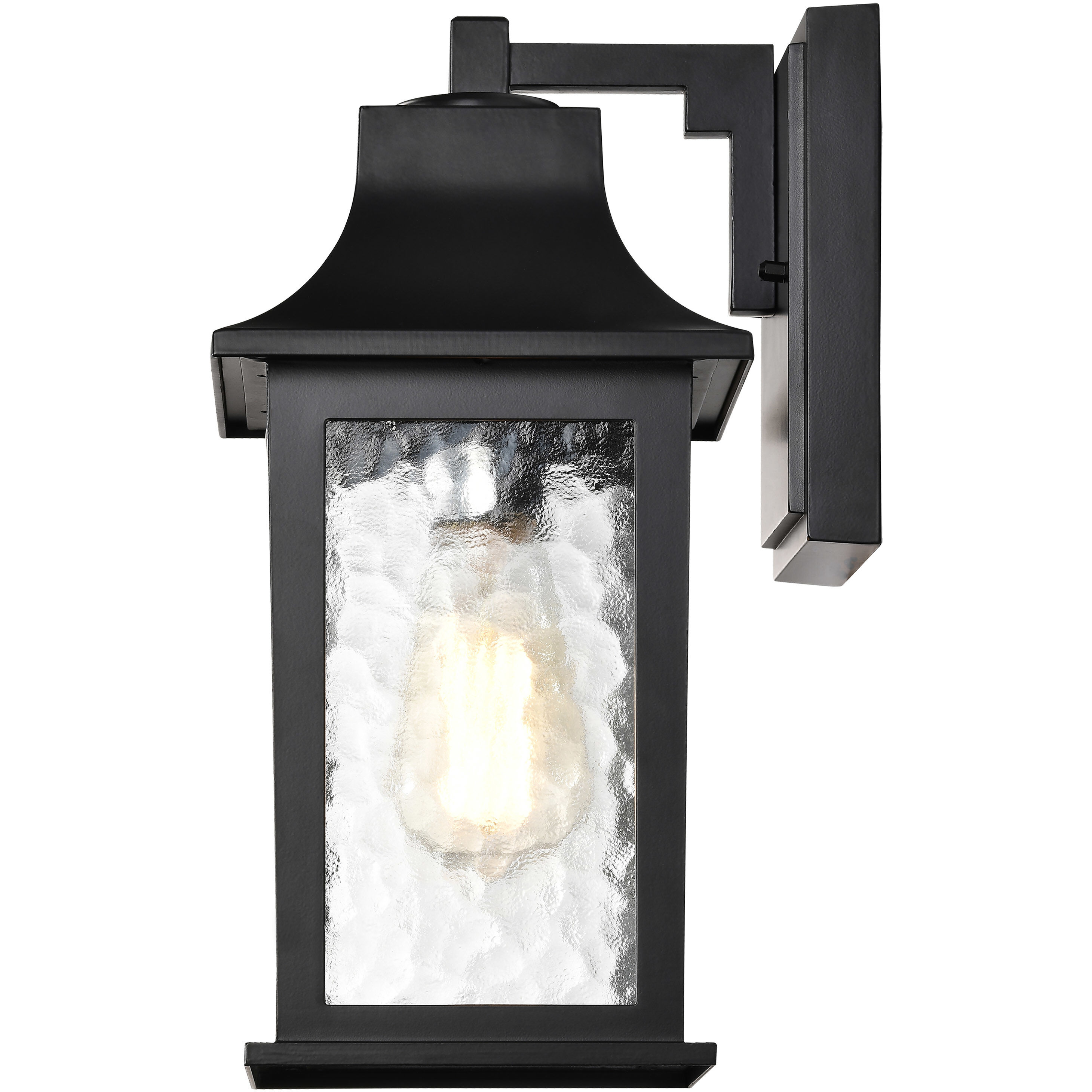Stillwell 13 inch Matte Black Outdoor Wall Lantern, Small