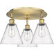 Berkshire 3 Light 19.75 inch Brushed Brass Flush Mount Ceiling Light in Seedy