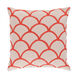 Meadow 18 X 18 inch Cream and Bright Orange Throw Pillow
