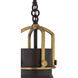 Fenric 1 Light 13.75 inch Dark Bronze and Legacy Brass Pendant Ceiling Light