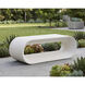 Capsule White Outdoor Bench