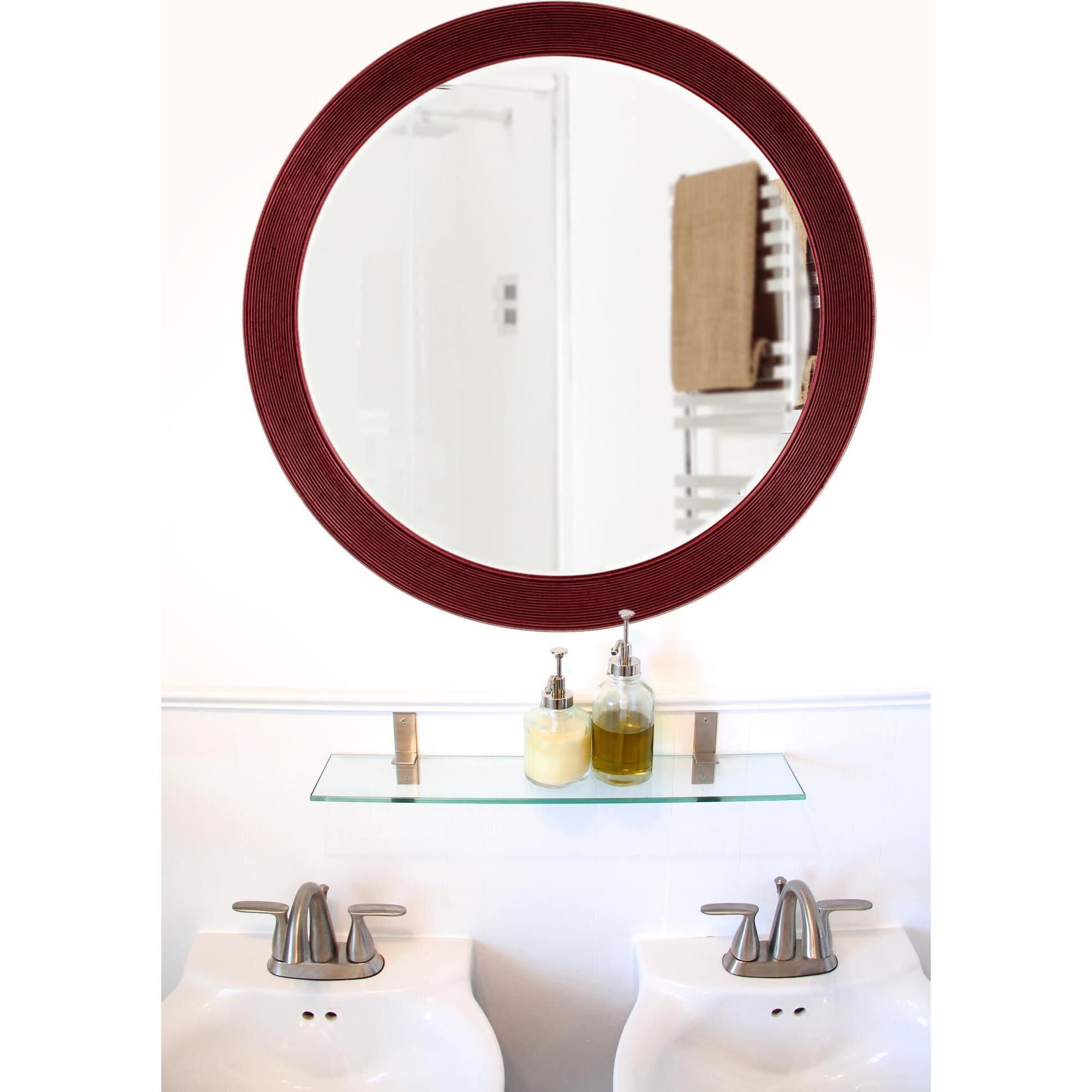 Virginia 36 X 36 inch Burgundy Mirror