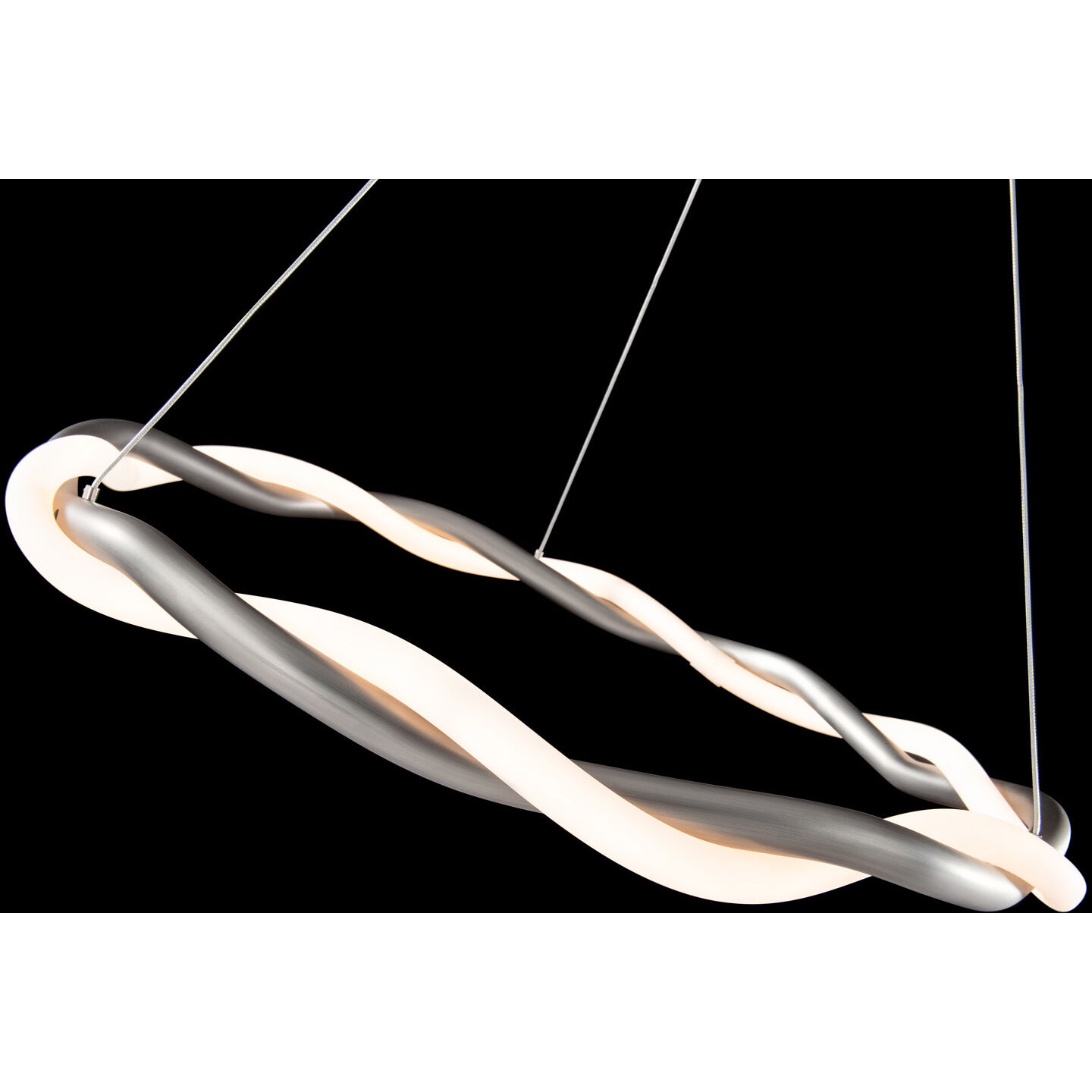 Escapade LED 28 inch Brushed Nickel Pendant Ceiling Light, dweLED