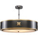 Huntsman 3 Light 24.5 inch Satin Black Semi-Flush Mount Ceiling Light