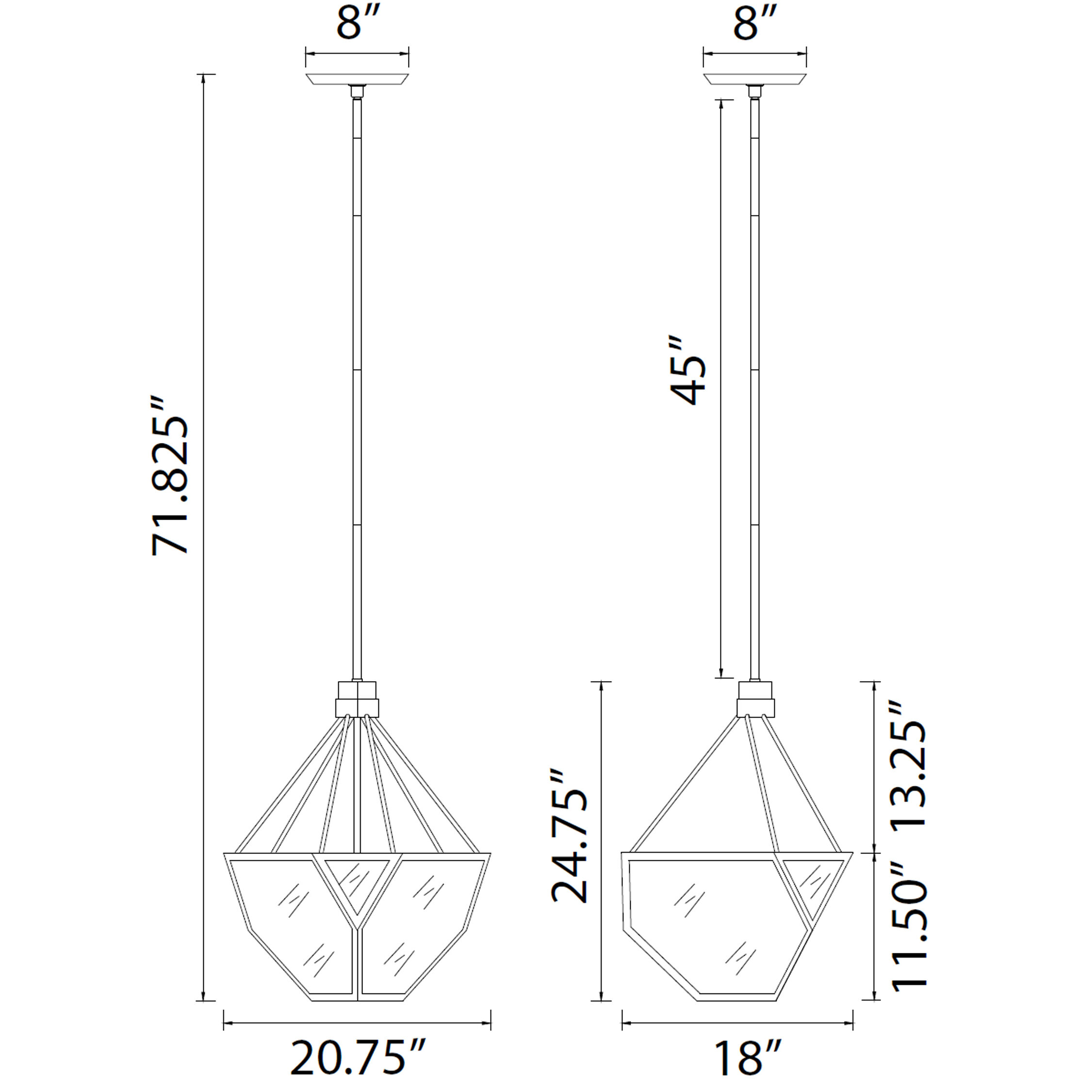 Moonbow 3 Light 18 inch Satin Brushed Black Chandelier Ceiling Light
