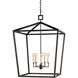 Denison 5 Light 32 inch MolT Black Lantern Pendant Ceiling Light, Grande