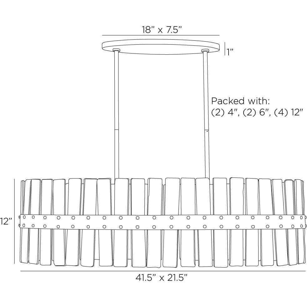 Sinclair 8 Light 41.5 inch Smoke Chandelier Ceiling Light