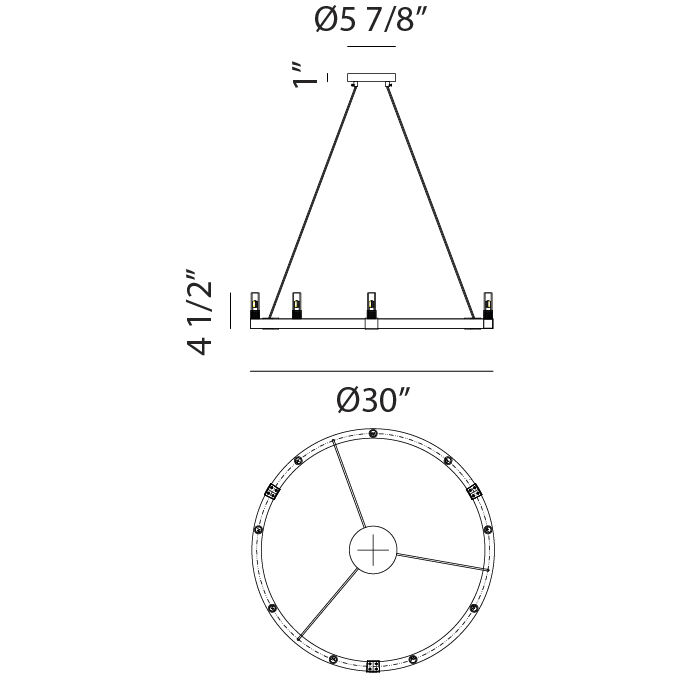 Cascadian 9 Light 30 inch Matte Black Chandelier Ceiling Light