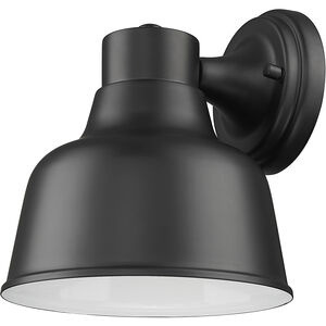 Selden 1 Light 9 inch Matte Black with White Gloss Interior Exterior Wall Mount
