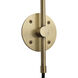 Rancho Mirage LED 16 inch Matte Black and Weathered Brass Wall Sconce Wall Light